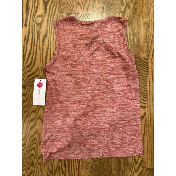 Yogalicious Heather Sangria Sleeveless Side Knot Top Size XS New - Picture 4 of 4